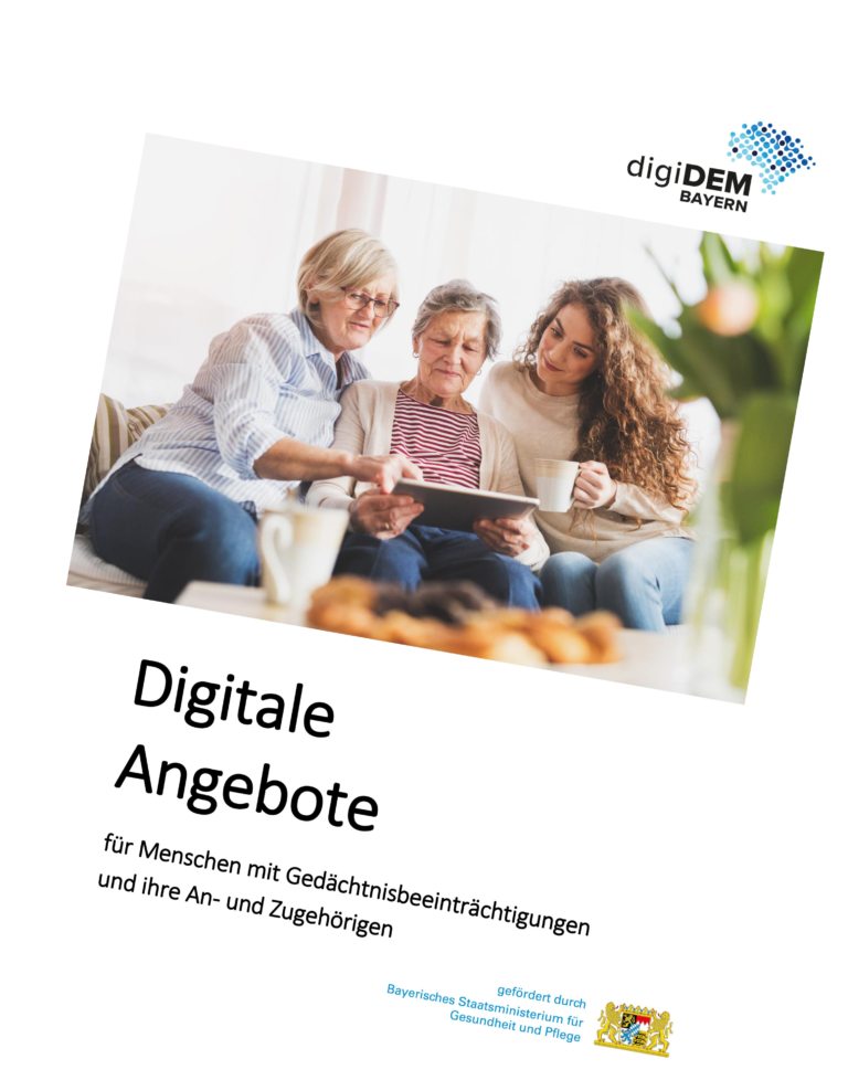 digiDEM Bayern unterstützt die Versorgung von Betroffenen und pflegenden Angehörigen in Bayern.